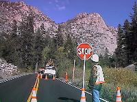 Sonora Pass flagger